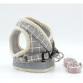 Breathable reflective plaid polyester puppy dog harness